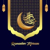 Ramadan Kareem Islamic Festival Community Prayers Background Template vector