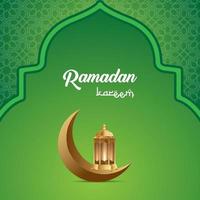 Ramadan Kareem Islamic Festival Community Prayers Background Template vector