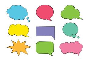 Set of callout, speech bubbles, chats, elements icons, vector illustration.