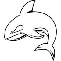 orca icon animal mascot vector