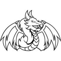 dragon icon animal mascot vector