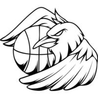 raven icon animal mascot vector