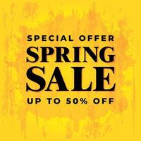 Special offer spring sale up to 50 discount banner vector