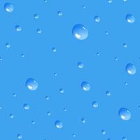 Seamless pattern with water drops on blue vector illustration