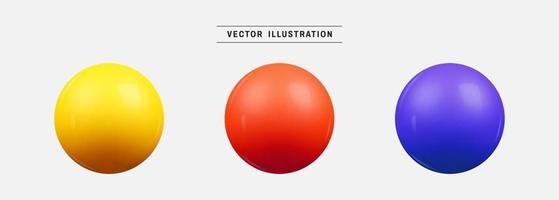 esfera pelotas 3d icono prestar. realista diseño elementos recopilación. vector ilustración en dibujos animados mínimo estilo