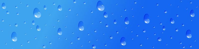 Water drops on blue background vector illustration