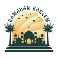 Beautiful ramadan greeting card vector illustration design