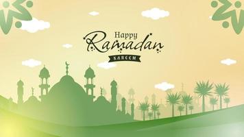 Ramadan Islamic holy month banner template design vector