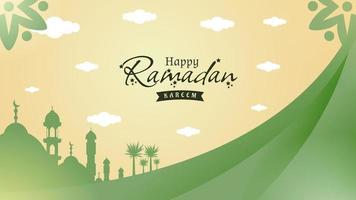 Ramadán kareem bandera modelo diseño vector