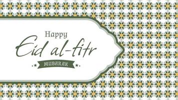 Eid al fitr with pattern banner template design vector