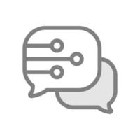 chat with AI Artificial Intelligence, chatbot concept illustration line icon design editable vector eps10