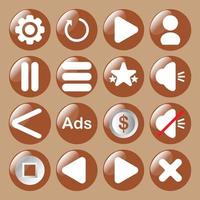 Game button bundle set free vector