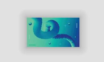 Fluid Wallpaper template, blue and cyan gradient fluid background design vector