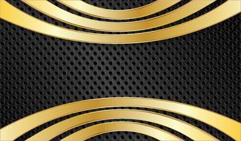 Black Gold Abstract Metal Curves Metal vector