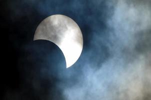 Moon on night sky photo