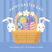 Happy Easter Day background. Vector illustration for banner, poster, card, etc