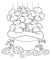 Vector illustration of flowers. Used for coloring book, coloring pages, etc