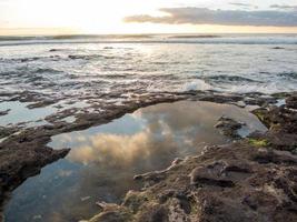 Sunset over the sea photo