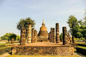 Ancient Buddhist temple in Asia photo