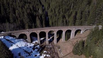 Aerial view - fly over viaduct video