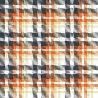 tartan pattern design textile is made with alternating bands of coloured  pre dyed  threads woven as both warp and weft at right angles to each other. vector