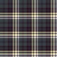 plaid pattern fabric design background is made with alternating bands of coloured  pre dyed  threads woven as both warp and weft at right angles to each other. vector