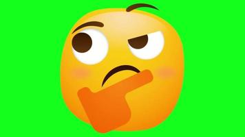 2d animato emoji verde schermo video