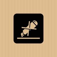 Do not use cutter simple flat icon vector illustration with cardboard texture background