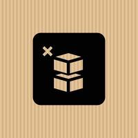 Do not stack simple flat icon vector illustration with cardboard texture background