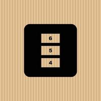 Max stack simple flat icon vector illustration with cardboard texture background