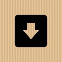 Front here simple flat icon vector illustration with cardboard texture background