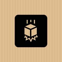 Do not drop simple flat icon vector illustration with cardboard texture background