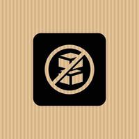 Do not stack simple flat icon vector illustration with cardboard texture background