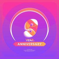 Number 9 vector logos for Anniversary Celebration Isolated on Violet background, Vector Design for Celebration, Invitation Card, and Greeting Card.