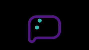 skriver chatt meddelande ikon symbol rörelse animering med alfa kanal video