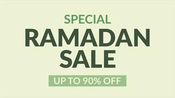 especial Ramadã venda acima para 90 por cento fora texto ciclo animação video