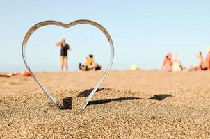 Heart in the sand photo