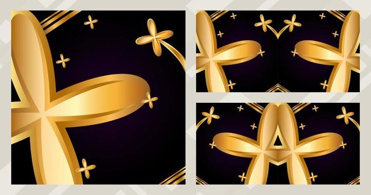 Golden luxury background on dark overlap violet colors. Modern design Vector illustration.Golden flowers luxury background on dark overlap violet colors. Modern design Vector illustration.