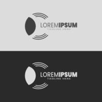 Abstract geometric logo with black shape colours. vector