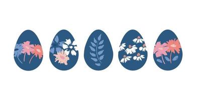 Eggs and elements for Easter vector