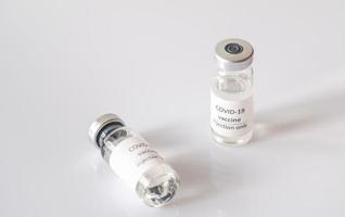 Coronavirus vaccine bottles photo