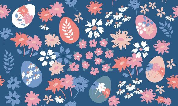 Eggs and elements for Easter vector
