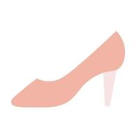 Simple bride's shoe in cute hand drawn style. Vector flat illustration