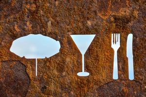 Rusty Oxidated Restaurant Sign photo