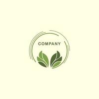 Logo design for natural product, organic food, natural cosmetics, eco-friendly products vector