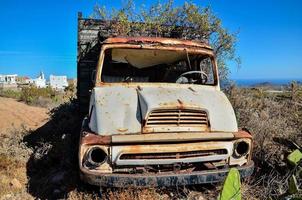 Abandoned rusty truck photo