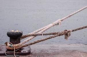 Rope on the dock photo