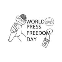 dia mundial de la libertad de prensa vector