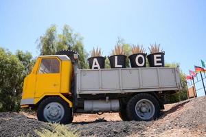 amarillo áloe camión foto