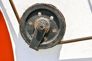 Pulley on a ship photo